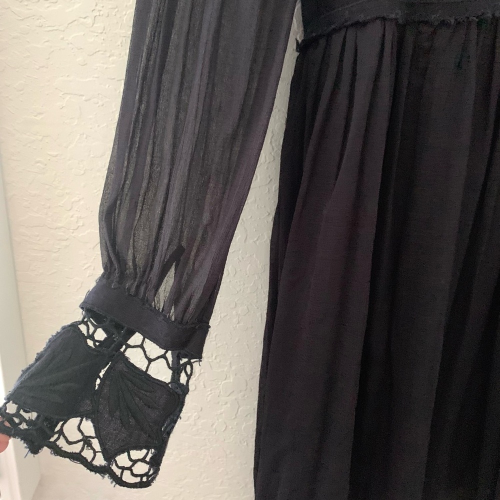 Free People Black Hobo Crocheted Dreamland Lace Dress - Picture 6 of 13